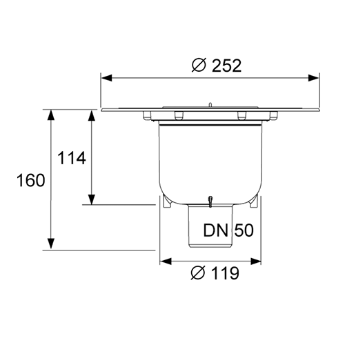 TECE Сифон вертикальный DN 50 3601600
