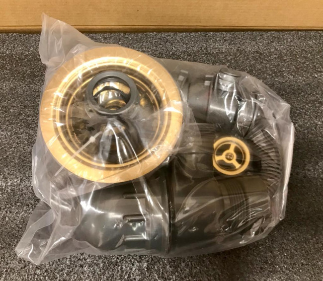 Выпуск круглый с переливом и сифоном ZorG PVD БРОНЗА W 1