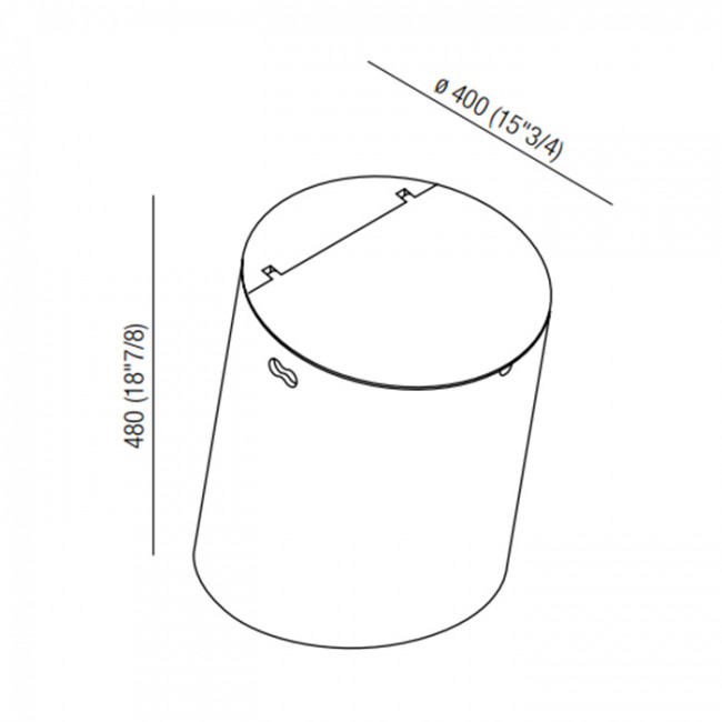 Agape Basket Круглая корзина из дерева d40x48 см, напольное, цвет: натуральный дуб