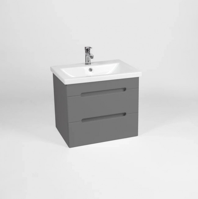 Тумба VIANT "Марсель" 2 ящика подвесная графит 425х760х500 под раковину .S-UM-COM80/1-w (COMO 80) (VMAR80COG-T2YP)
