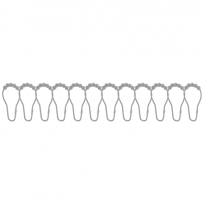 Кольца с роликами и замком FASHUN для навеса шторок в ванную комнату (A9001-8) Кольца с роликами и замком FASHUN для навеса шторок в ванную комнату (A9001-8)