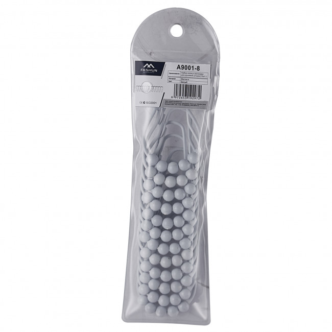 Кольца с роликами и замком FASHUN для навеса шторок в ванную комнату (A9001-8) Кольца с роликами и замком FASHUN для навеса шторок в ванную комнату (A9001-8)