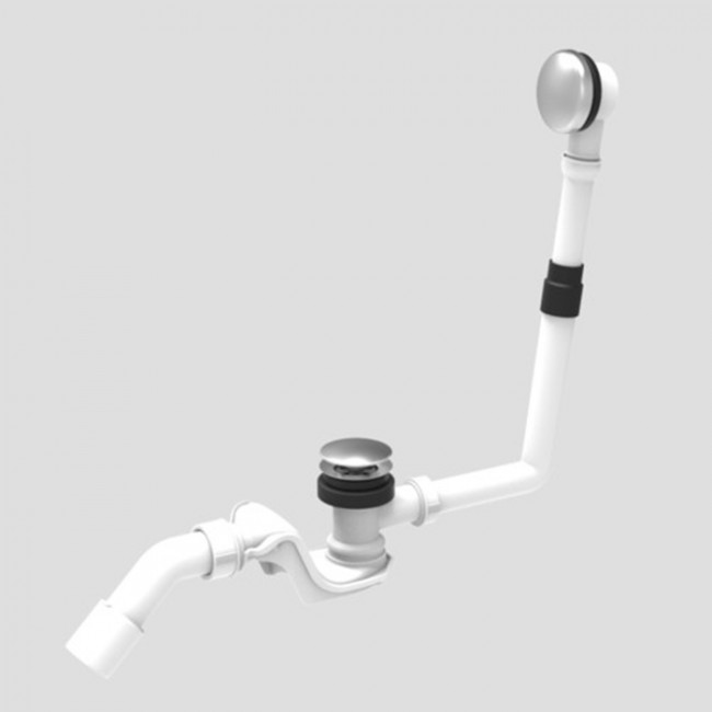 SANIT 837 слив-перелив Push-Push с жесткой переливной трубкой стандартной длины, с сифоном и отводом диаметром 40/50мм, хром SANIT 837 слив-перелив Push-Push с жесткой переливной трубкой стандартной длины, с сифоном и отводом диаметром 40/50мм, хром
