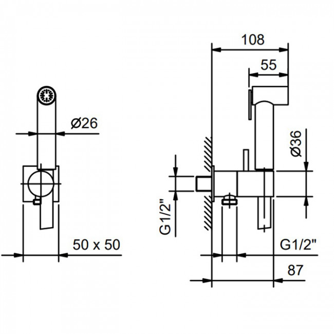 Fantini Mint Гидроёршик с двойной функцией, цвет: хром