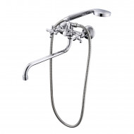 Смеситель Prohanss для ванны и душа вентильный поворотный излив 30 см, хром (P11.22)