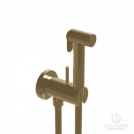 HUBER Shower Гигиенический душ со шлангом 120 см,вывод с держателем и встроенный прогрессивный картридж, цвет: никель полированный