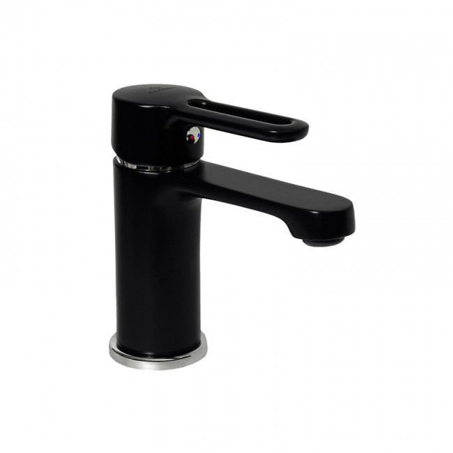 Смеситель Славен для умывальника с литым изливом, черный (СЛ-ОД-Т1Ч)