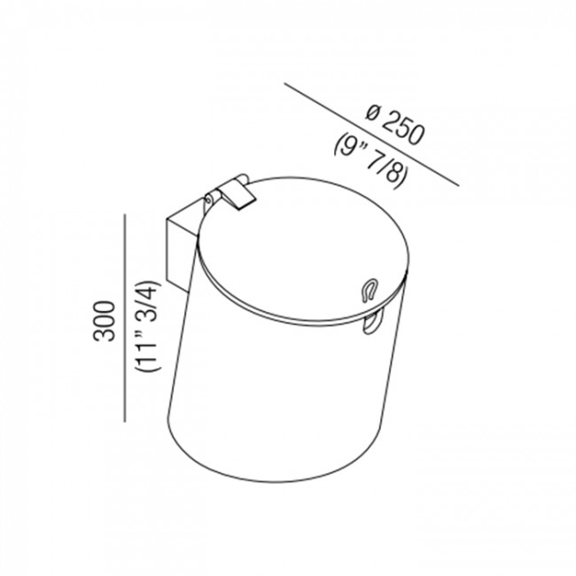 Agape Midi Basket Корзина d25x30см, напольное, цвет: тик
