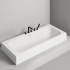 Salini Orlando Axis KIT Встраиваемая ванна на ножках 191х80х60см.,  "Up&Down", мат-л: S-Sense, сифон, интегрированный слив-перелив, цвет: белый