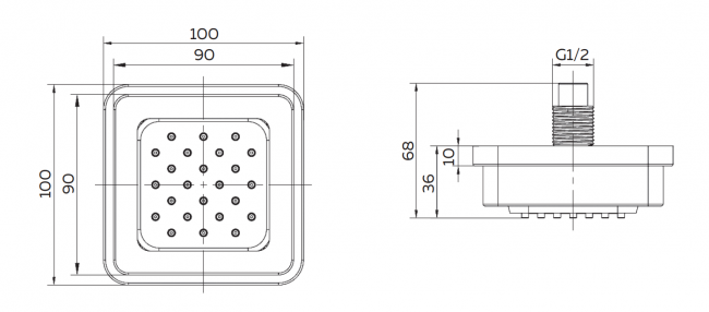 AltroBagno Душевая форсунка BJ 071601 Cr AltroBagno Душевая форсунка BJ 071601 Cr