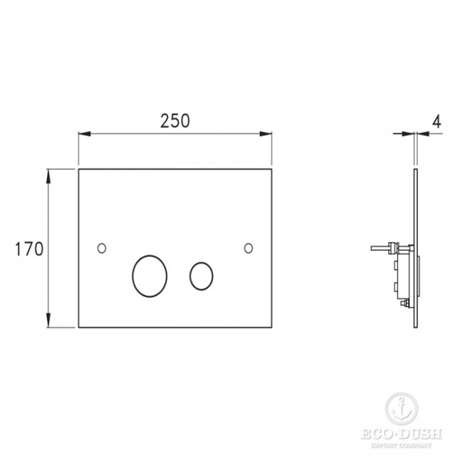 Stella Completamenti Клавиша смыва для унитаза, двойная, цвет: Dark bronze Stella Completamenti Клавиша смыва для унитаза, двойная, цвет: Dark bronze
