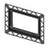 TECEsquare, Монтажная рамка для установки стеклянных панелей на уровне стены (регулировка: 5-18 мм) окантовка: чёрная 9240647