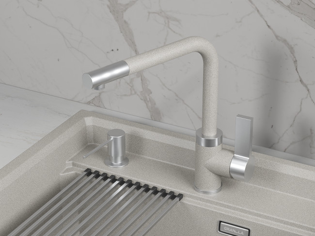 Смеситель для кухни GRANULA (5504, БАЗАЛЬТ)