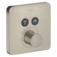 Axor ShowerSelect Смеситель для душа, термостатический, на 2 источника, внешняя часть, цвет: шлифованный никель