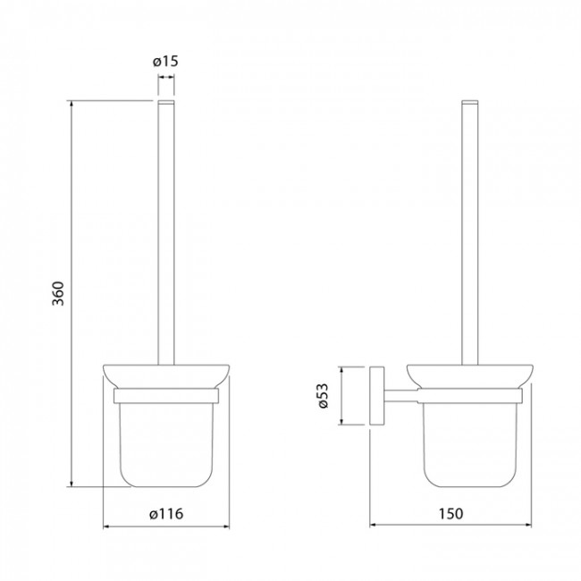 Ерш, черный матовый, матовое стекло, сплав металлов, Sena, IDDIS, SENSBG0i47