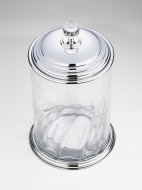 Корзина стеклянная с металлической крышкой WellWood Old British Chrome AC-0215B0109 Корзина стеклянная с металлической крышкой WellWood Old British Chrome AC-0215B0109