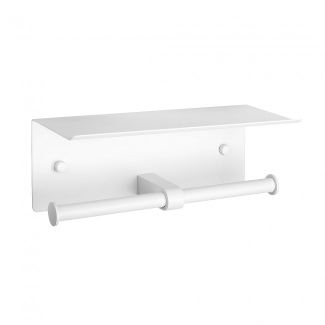 Бумагодержатель двойной с полкой для телефона Fixsen Hotel белый (FX-31011W-2) Бумагодержатель двойной с полкой для телефона Fixsen Hotel белый (FX-31011W-2)
