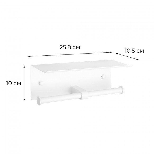 Бумагодержатель двойной с полкой для телефона Fixsen Hotel белый (FX-31011W-2) Бумагодержатель двойной с полкой для телефона Fixsen Hotel белый (FX-31011W-2)