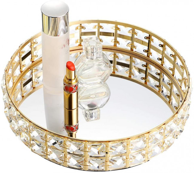 Подставка для предметов 30 см Kassatex Crystal Gold CRY-RTR30-GD