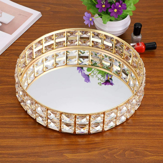 Подставка для предметов 30 см Kassatex Crystal Gold CRY-RTR30-GD