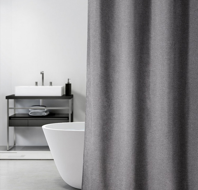 Шторка для ванной 240x200 Carnation Home Fashions Linen Grey LIN200GR