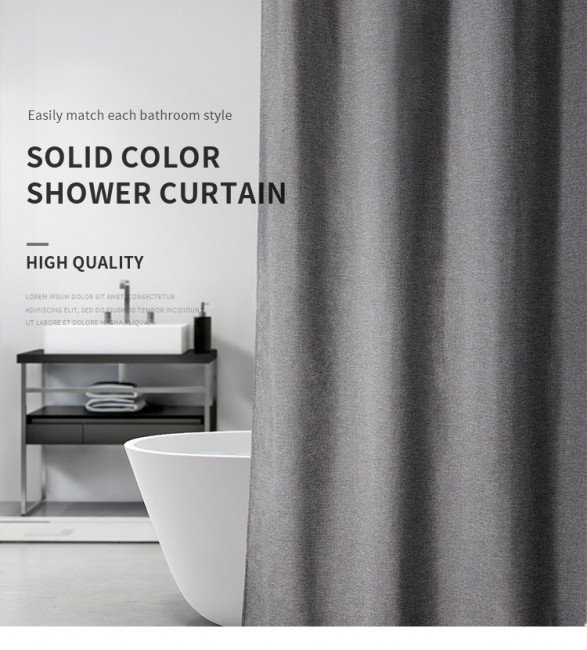 Шторка для ванной 240x200 Carnation Home Fashions Linen Grey LIN200GR