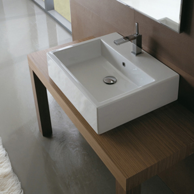 Globo Classic Раковина 60х50х14 см, 1 отв., накладная, цвет: белый