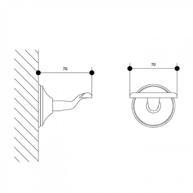 Крючок Bongio Fleur, цвет: золото 24к.