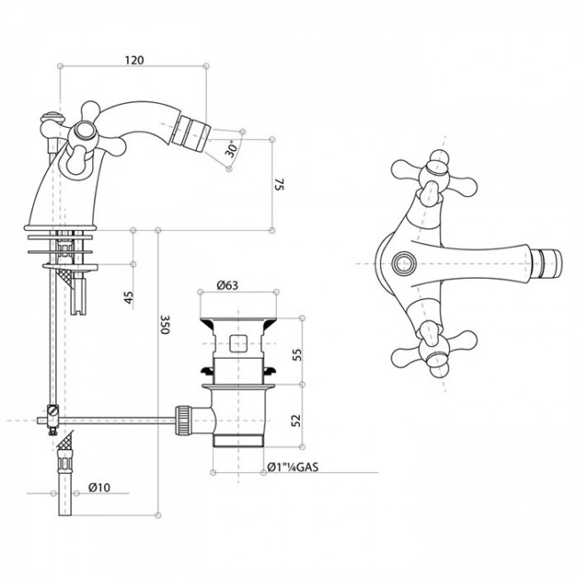 Смеситель для биде Bongio Axel, цвет: хром 15522CR00