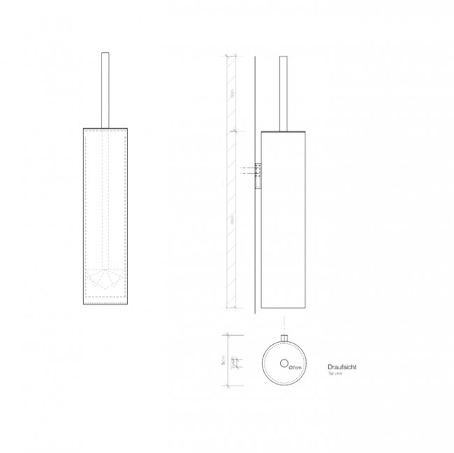 Decor Walther Mikado WBG Туалетный ершик, подвесной, цена: розовое золото