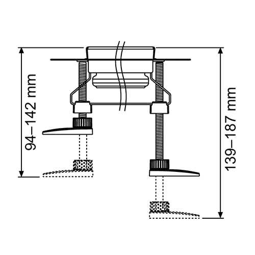 TECE Комплект опор, 4 шт. 92-139 мм 660003