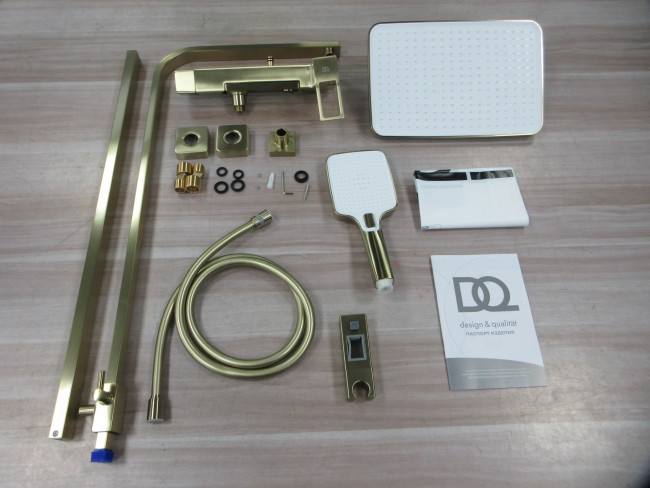 Душевая система со смесителем DQ Dortmund мат.золото (DA1713707)