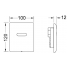 TECEplanus Urinal Панель смыва с инфракрасным датчиком для писсуара, 230/12 V, хром глянцевый 9242353