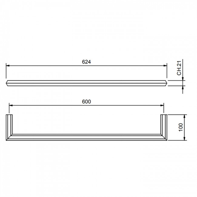 Fantini Venezia Полотенцедержатель, 60см, подвесной, цвет: хром Fantini Venezia Полотенцедержатель, 60см, подвесной, цвет: хром
