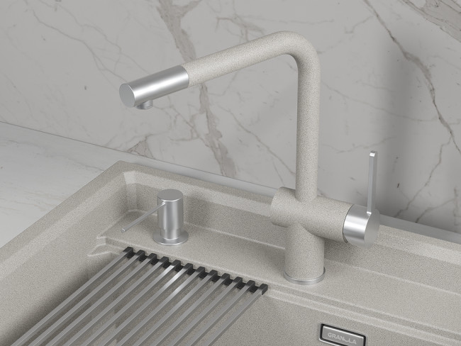 Смеситель для кухни GRANULA (5017, БАЗАЛЬТ)