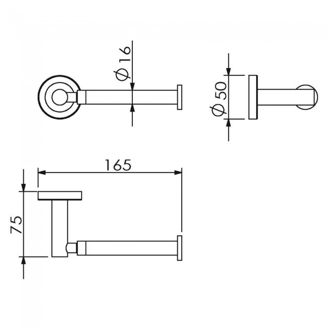 Бумагодержатель без крышки Langberger Burano 11043B Бумагодержатель без крышки Langberger Burano 11043B