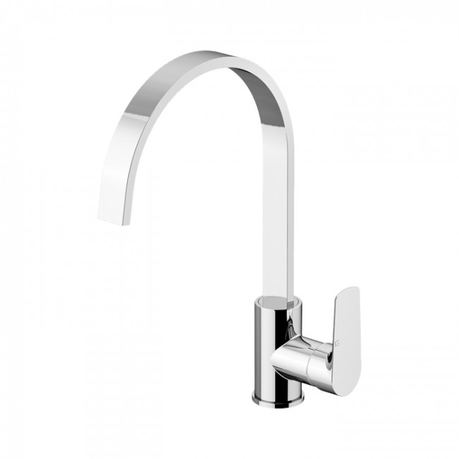 Gattoni H2Omix3000 Смеситель для кухни высокий 364 мм, поворотный излив 220 мм, цвет: хром Gattoni H2Omix3000 Смеситель для кухни высокий 364 мм, поворотный излив 220 мм, цвет: хром