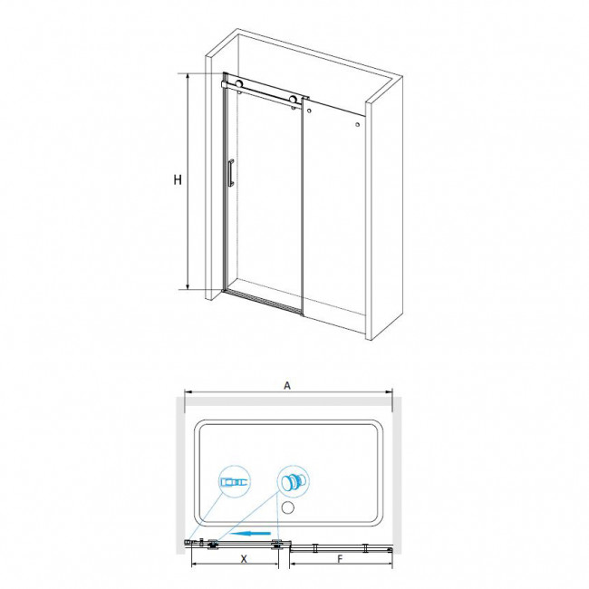 Душевая дверь RGW TO-14 1500 мм Хром/Прозрачное Душевая дверь RGW TO-14 1500 мм Хром/Прозрачное