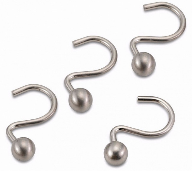 Набор из 12 крючков для шторки Blonder Home Ball Hook Nickel BH-BAL/69