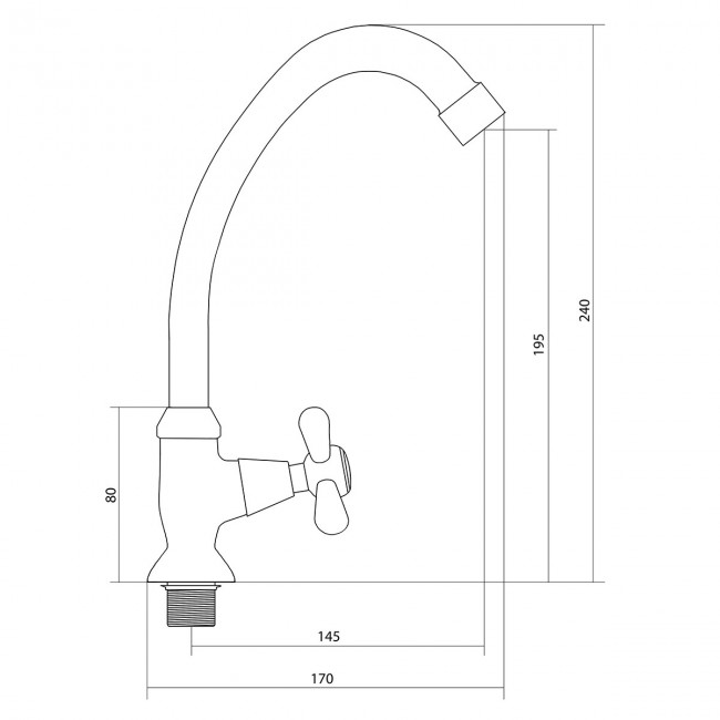 Кран Славен для холодной воды Прораб  О (СЛ-ОД-О13)