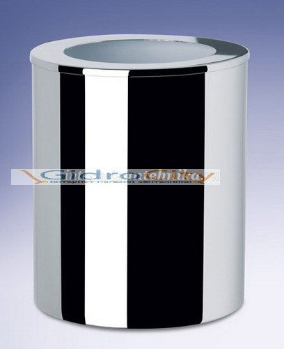 Корзина дмусора бкрышки c ободком Cylinder plain хром Windisch 89129CR Корзина дмусора бкрышки c ободком Cylinder plain хром Windisch 89129CR