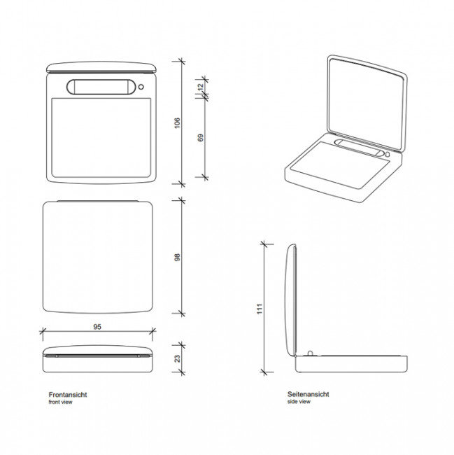 Decor Walther TS 1 Косметическое зеркало 9.5x10x2.5см, карманное, с подсветкой, увел. 7x, настольное, цвет: хром