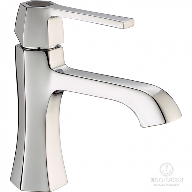 CISAL Cherie Смеситель однорычажный для раковины на 1 отверстие без донного клапана, цвет: хром/черный матовый