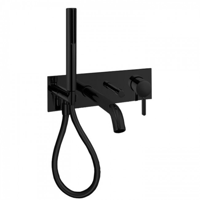 Fantini Nostromo Смеситель для ванны, встраиваемый, цвет: черный матовый