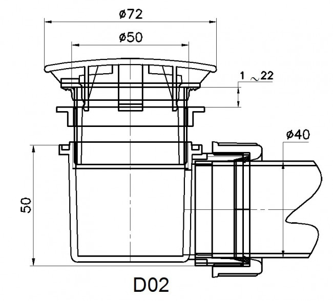 Сифон для душевых поддонов RGW Velplex QYD-02  18241102-01