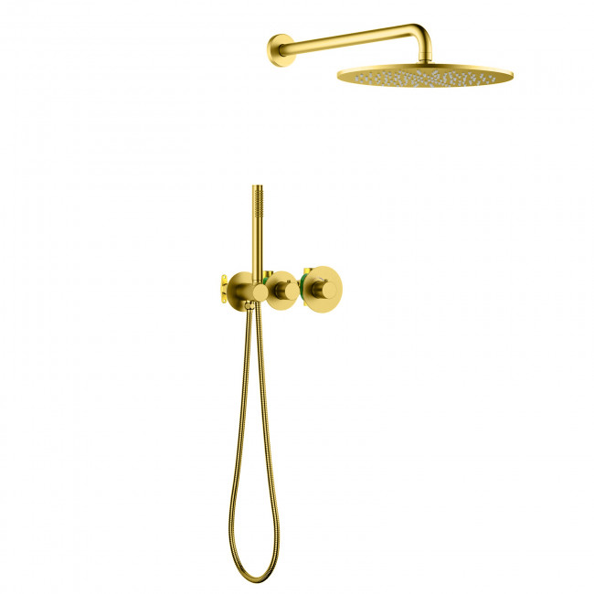 Душевая система встроенная с термостатом Timo Saona золото шлифованное (SX-2359/20SM) Душевая система встроенная с термостатом Timo Saona золото шлифованное (SX-2359/20SM)
