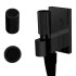 Carlo Frattini Switch Ручной душ с держателем с подводом воды и черным шлангом 1500мм, с кнопкой открытия/закр воды, внешн часть, цвет: черный матовый