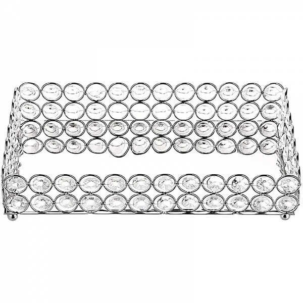 Подставка для предметов 30 см Kassatex Crystal Round Silver CRD-TR-SLV Подставка для предметов 30 см Kassatex Crystal Round Silver CRD-TR-SLV