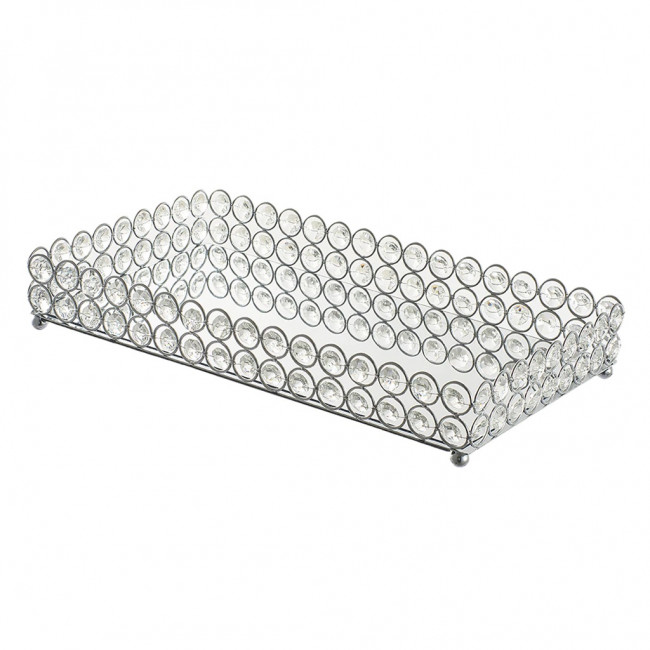 Подставка для предметов 30 см Kassatex Crystal Round Silver CRD-TR-SLV Подставка для предметов 30 см Kassatex Crystal Round Silver CRD-TR-SLV