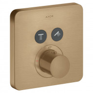 Axor ShowerSelect Смеситель для душа, термостатический, на 2 источника, внешняя часть, цвет: шлифованный бронза